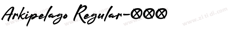 Arkipelago Regular字体转换